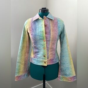 Roccobarocco Jeans multicolored cropped jacket